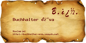 Buchhalter Éva névjegykártya